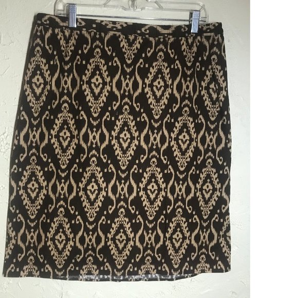 Linea By Louis Dell Olio New Brown Cotton Skirt - Picture 2 of 4